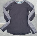 Ivivva By Lululemon Girls Long Sleeve Shirt Size 12 Herringbone Black
