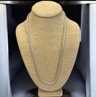 Authentic Vintage Tiffany   Co Sterling Silver And 18k Gold Rope Chain-unisex