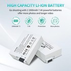 Lp-e8 Charger Pack  2-pack Battery   Dual Slot Charger -canon Eos Rebel   More  