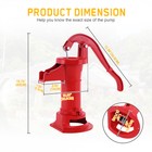 Well Hand Pitcher Pump 25ft Lift Antique Cast Iron Manual Water Pump