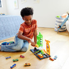 Hot Wheels City Track Set  Super Recharge Fuel Station Playset With Ev Chargers