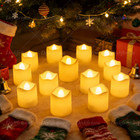 24 Pack Flameless Flickering Led Tea Lights Votive Candles Halloween Wedding