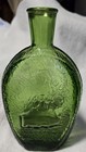 Vintage Wheaton Glass Benjamin Franklin Green Decanter Bottle 7 5 