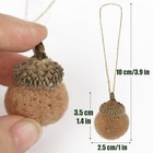 12pcs Felt Acorn Ornaments For Mini Woodland Christmas Tree Brown 