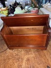 Vintage Wooden Recipe storage Box 6 X 8 Inches Hinged Lid