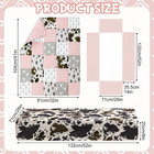 3 Piece Patchwork Western Crib Bedding Set For Boys Girls Cow Cactus Print Baby
