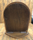 Vintage Round Top Vanity Dresser Mirror W wood Frame Stand