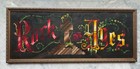 Antique Black Perforated Paper Punch Sampler Rock Of Ages Framed Victorian Motto