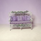 Dollhouse Miniature Porch Settee 1 12 Patio Furniture Artisan Made  Lavender
