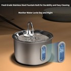 Stainless Steel Cat Water Fountain  3l 101oz Pet Water Fountain  Dog Waterer    