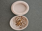 Vintage 1999 Kathryn Fincher First Communion Porcelain Trinket Box With Rosary