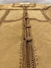 Smh Patchwork Jacket Large Vintage Retro Tan Suede Boho Crochet Western Shirt
