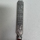 Konge Tinn Serrated Carving Knife 11 25    Norwegian Norway Pewter Hardanger Vtg