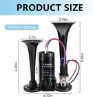 Air Horn For Truck Train Horn For Car 12v Integrated Air Horn   Button Black