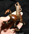 4  old Chinese Dynasty Bronze Fengshui Lucky Zodiac Year Animal Horse Statue