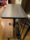 Adjustable Overbed Bedside Table With Wheels