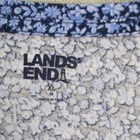 Lands End Womens Xl Blue Floral Ditsy Print V-neck Long Sleeve Cotton Top Shirt
