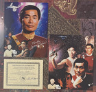 2 George Takei Signed Photos Autograph Star Trek W Coa Actor Gay Activist Author