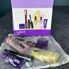 Clinique 6 Pc Gift Set  sealed Bag damaged Box  skincare Lippie Mascara  travel