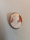 Vintage Cameo Set In 14 Kt Gold Pendant Or Brooch