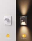  2  Mini Led Night Light Plug-in Dusk-to-dawn Sensor  On - Off 3000k Soft White