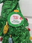 Christmas Pet Dog Costume Merry   Bright Holiday Apparel Sequin Tree Xs New