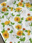 Vintage Vinyl Roll 7 Yards 60   s 70 s Oil Cloth Flower Power Floral Retro Crafts