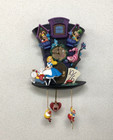 Disney Alice In Wonderland Mad Hatter Light Up Cuckoo Clock - New