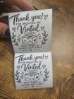 Thank You Vinted Order Thermal Printed Stickers Labels 2x2 In  100 Total
