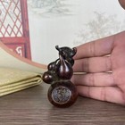 Vintage Bronze Gourd Wu Lou Statue Chinese Feng Shui Good Luck Collectible