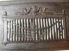 Antique Cast Iron Fireplace Hearth Grate Cover 20 5  X 12  Signed  oc 