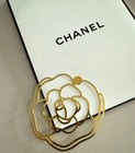 Chanel Beaute Camellia Flower Bookmark Metal Gold Bookplate Novelty Gwp New