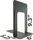 Bookends Non-skid Steel 9 Inch Black Pair Chip Proof Enamel Coating