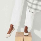 New Rothys The Ballet Flat In Gardenia Casual Shoes Bow Ivory White Size 10