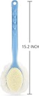 Long Handle Shower Body Brush Back Scrubber Mesh Loofah Bath Brush Blue For Men