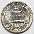 1955-d 25c Washington Silver Quarter Unc - Raw - Great Looking Coin   Toning