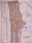 Antique 1891 Map   New York City - Central Park Area  New York - 11x14