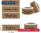 720 Pcs 1  X 3  Thank You Stickers Rectangle Gift Seal Kraft Paper Thank You Sti
