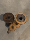 Lot Of 3 Large Industrial Wooden Textile Spools Bobbin 7  - 12  Vintage