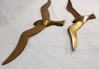 Vintage Solid Brass Flying Seagulls Wall Hanging Decor Set Of 2 L14  L16 