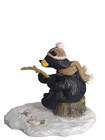 Bearfoots Jeff Fleming Al Ice Fishing Black Bear Big Sky Carvers Rare Resin Fig