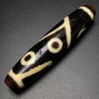 Rare Himalayan Ancient Tibetan Dzi Beads Old Agate 4 Eye Amulet Pendant 57  13mm