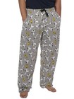 Men s Peanuts Snoopy Pajama Pants Lounge Wear Woodstock Gray