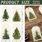 120-pack Christmas Tree Gift Tags 2x3 5 Inch Green Beige Holiday Labels