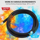 14ft Fuel Transfer Hose 3 4  Npt 300 Psi Swivel Gas Diesel Pump Hose