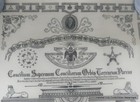 Large 1920 Antique Masonic Document De Leon Comanche County Texas Freemasonry
