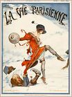 1920 La Vie Parisienne Breaking Ice French France Travel Advertisement Poster 
