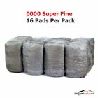 Super Fine Steel Wool Pads   0000 - High-quality Professional - 16 Pads Pack