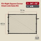 Adjust-a-gate Fit-right Adjustable Chain Link W square Frame black open Box 