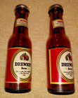 Vintage Drewrys Beer Bottle Salt And Pepper Shakers Display Miniature Pair